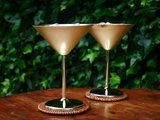 Pack 2 Golden Martini Cup